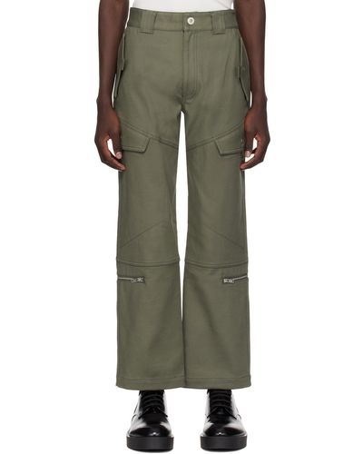 Dion Lee Green Tactical Cargo Trousers