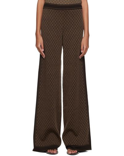 Balmain Mini Monogram Lounge Pants - Brown