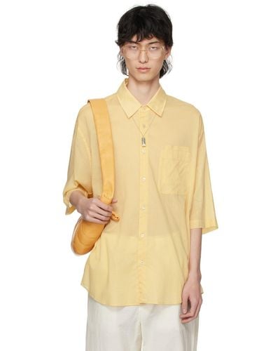 Lemaire Chemise jaune à deux poches - Orange