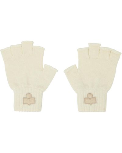 Isabel Marant Off-white Blaise Fingerless Gloves - Black