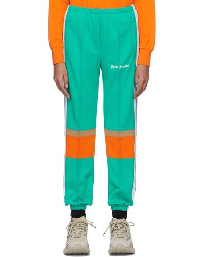 Palm Angels Green & Orange Track Lounge Pants - Multicolor