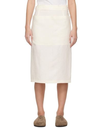 The Row Off- Lulli Midi Skirt - White