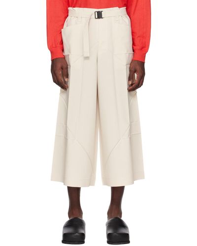 132 5. Issey Miyake Off- Edge Pants - White