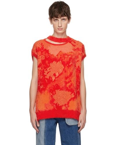 Feng Chen Wang Landscape Painting Jumper - Red