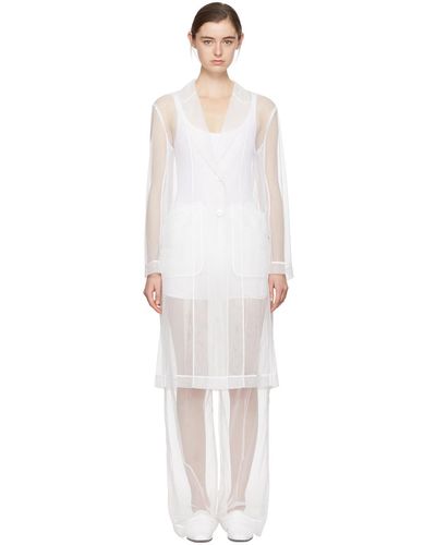 Givenchy White Tulle Trench Coat