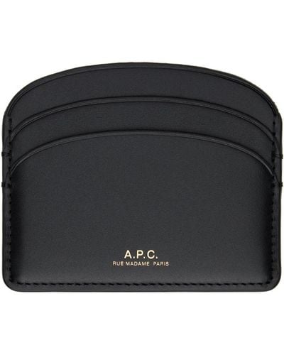 A.P.C. . Black Demi-lune Card Holder