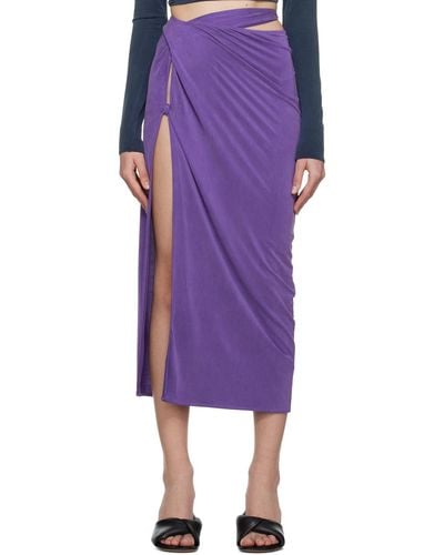 Jacquemus Le Raphia 'la Jupe Espelho' Midi Skirt - Purple