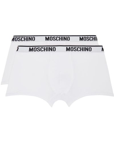 Moschino Ensemble de deux boxers blancs - Noir