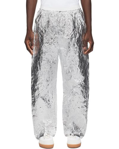 Hed Mayner Crinkled Trousers - White