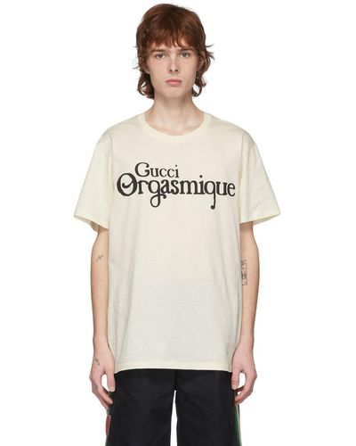 Gucci T-shirt oversize à imprimé Orgasmique - Blanc