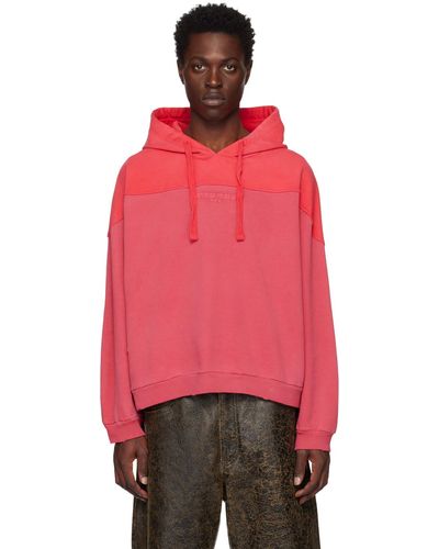Guess USA Red Panelled Hoodie