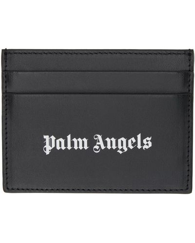 Palm Angels Porte-cartes noir à logo