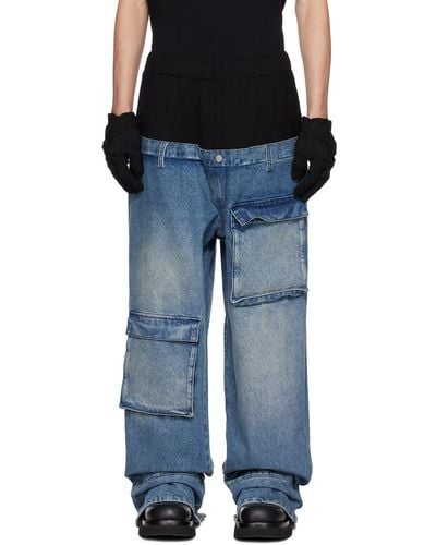 Spencer Badu Panelled Jeans - Black