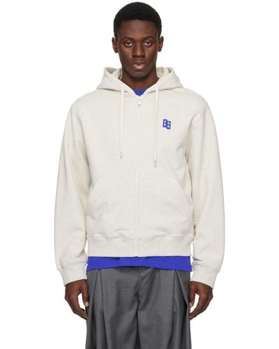 Adererror Off- Significant Trs Tag Hoodie - White