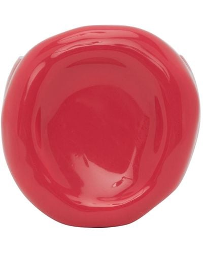 Bottega Veneta Enamel Stamp Ring - Red