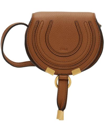 Chloé Marcie Mini Leather Cross-body Bag - Brown