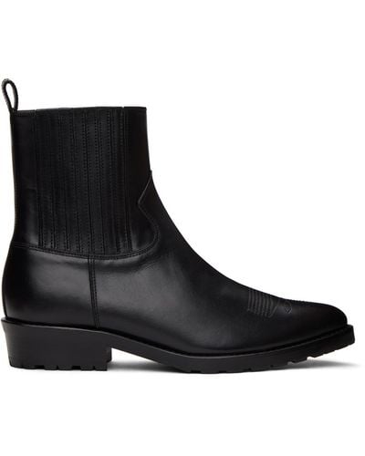 Toga Virilis Ssense Exclusive Western Chelsea Boots - Black