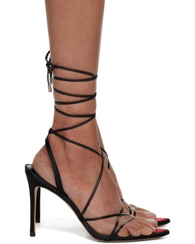 Sophia Webster Black Amora Heels - Brown