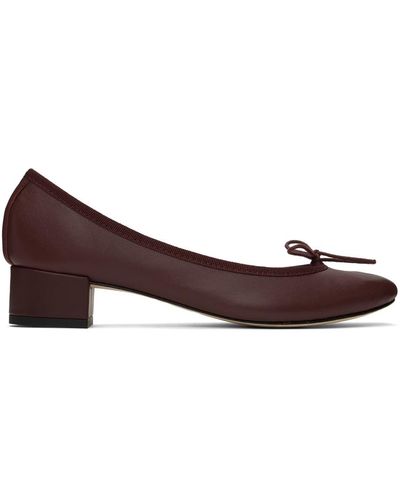 Repetto Ssense Exclusive Burgundy Camille Heels - Black