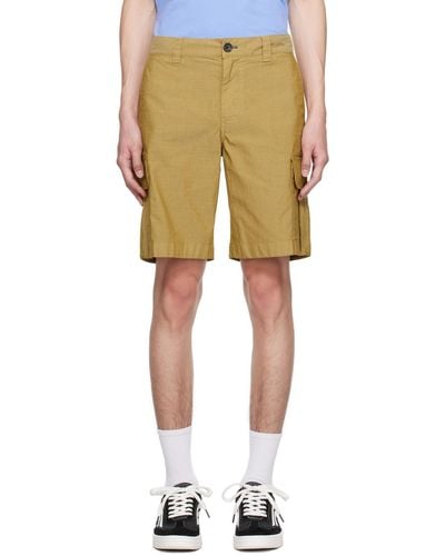PS by Paul Smith Brown Four-pocket Cargo Shorts - Yellow