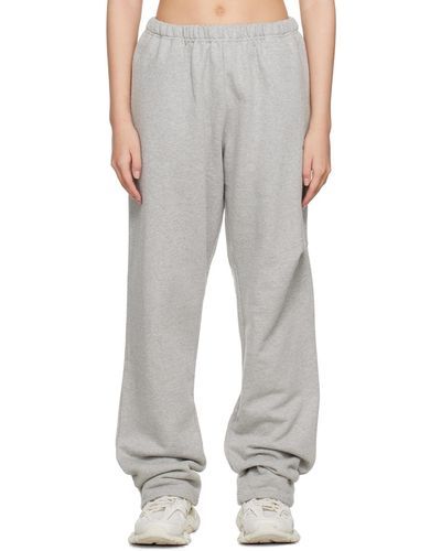 we11done Gray Wide Lounge Pants - White