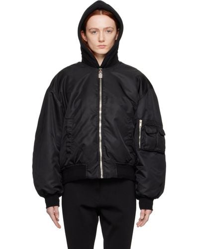 Givenchy Black Insulated Bomber Jacket