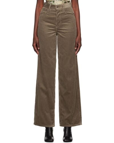 Dries Van Noten Taupe Button-fly Pants - Brown