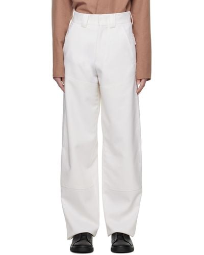 Zegna Off-white Panelled Pants