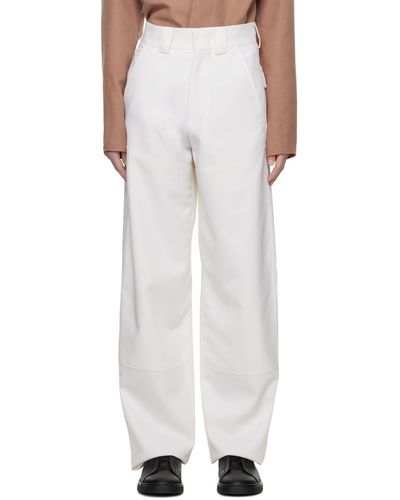 Zegna Off-white Panelled Trousers