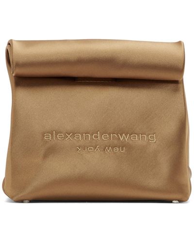 Alexander Wang Gold Lunch Bag Clutch - Brown