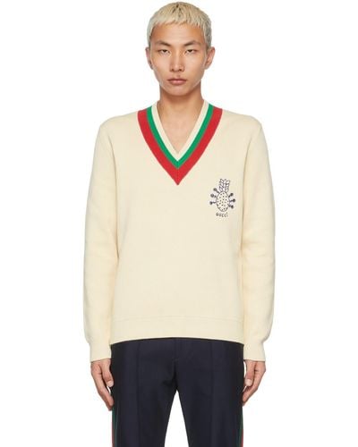 Gucci Off-white Pineapple Sweater - Multicolour