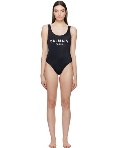 Balmain Embroide Swimsuit - Black