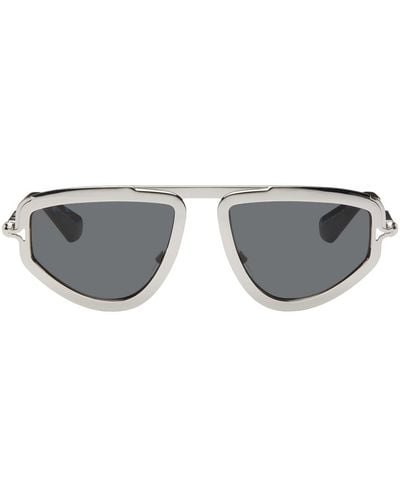 Burberry Silver Aviator Sunglasses - Black