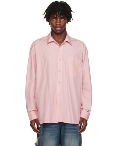 Adererror Pinstripe Shirt - Pink