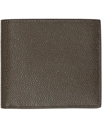 Thom Browne Thom e portefeuille brun à porte-billets - Gris
