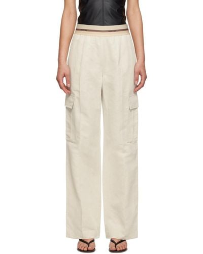 Helmut Lang Taupe Pull-on Pants - Multicolor