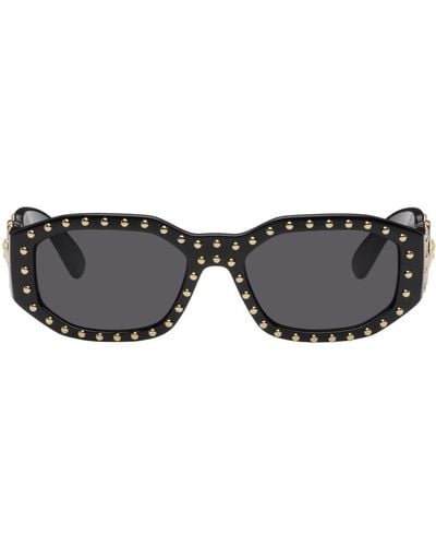 Versace Black Studded Medusa biggie Sunglasses