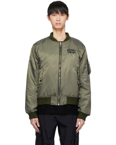 PLACES+FACES Places+faces Angel Ma-1 Bomber Jacket - Green