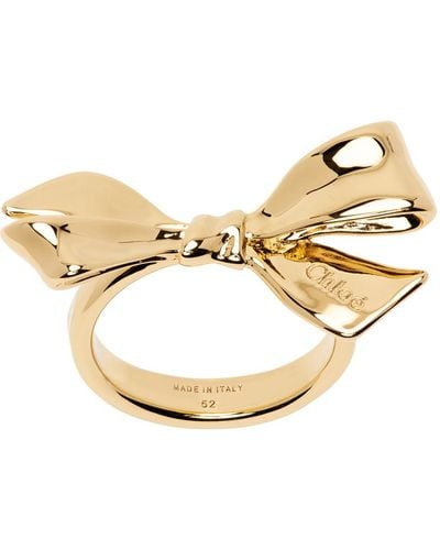 Chloé Gold Lacey Ring - Metallic