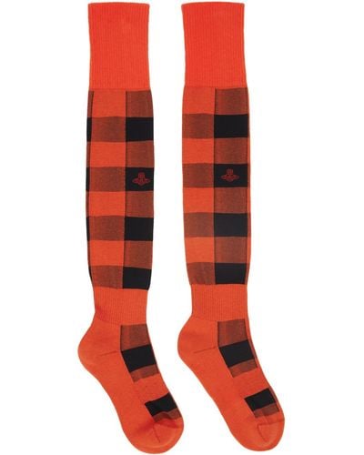 Vivienne Westwood Check Socks - Red