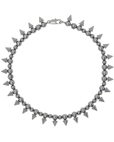 MISBHV Ball Chain Spike Necklace - Metallic