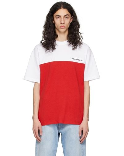 VTMNTS T-shirt contrasté rouge et blanc