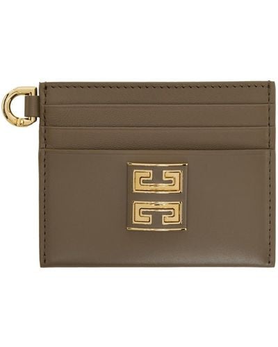 Givenchy Taupe 4g Card Holder - Black