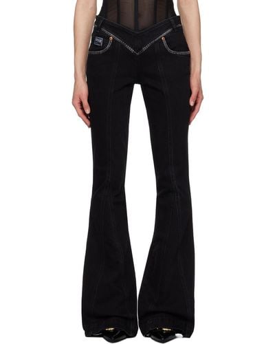 Versace Jeans Couture フレアジーンズ - ブラック