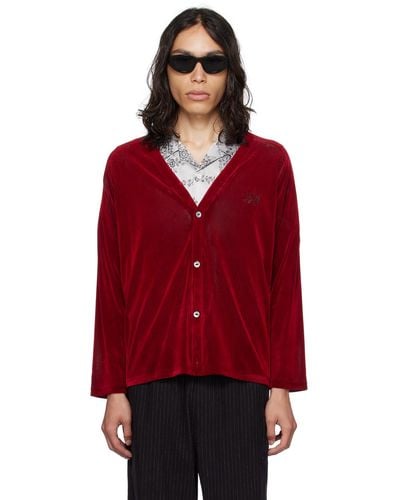 Needles Red Embroidered Cardigan