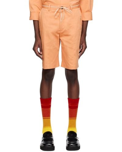 Marni Orange Drawstring Shorts