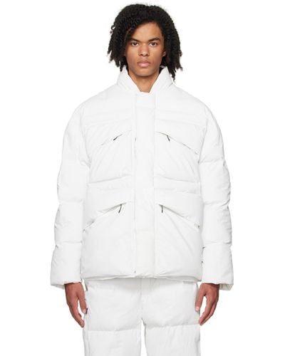 Rains White Harbin Puffer Jacket