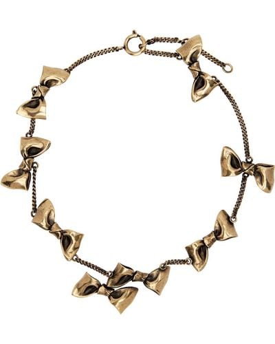 Acne Studios Gold Karen Kilimnik Edition Multi Bow Necklace - Metallic