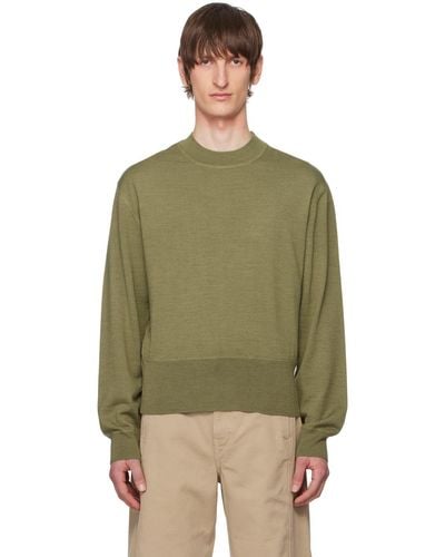 Lemaire Green Mock Neck Sweater