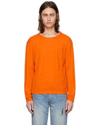 Second/Layer T-shirt à manches longues dias cortes - Orange